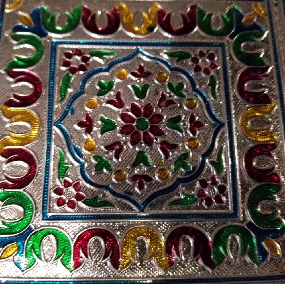 Decorative Aluminum Rings Jewelry Box Square in center - Picture 7 of 7